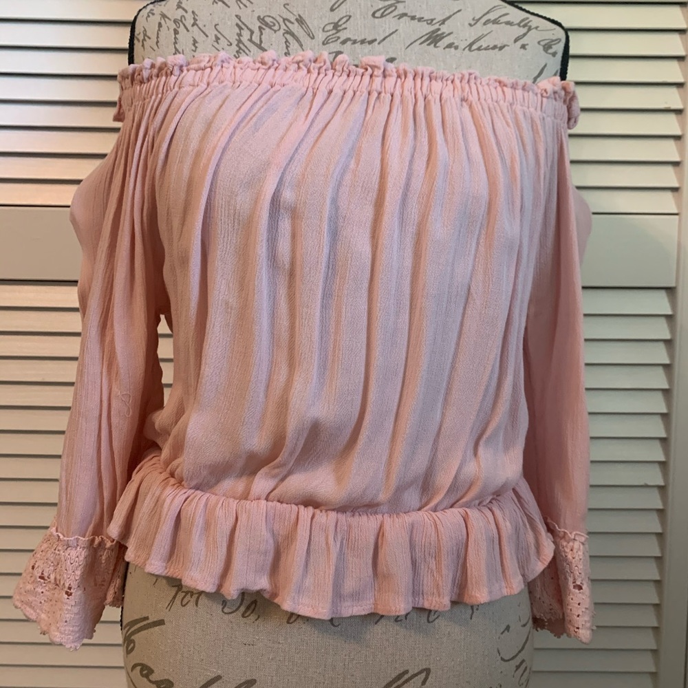 Pink Off-Shoulder Top